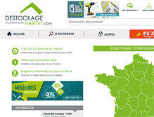 Tablet Screenshot of destockage-habitat.com